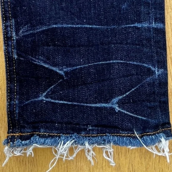 RAG & BONE CROP LOW RISE FRAYED HEM WOMEN’S JEANS sz 30 Dark Wash Denim - Picture 10 of 14